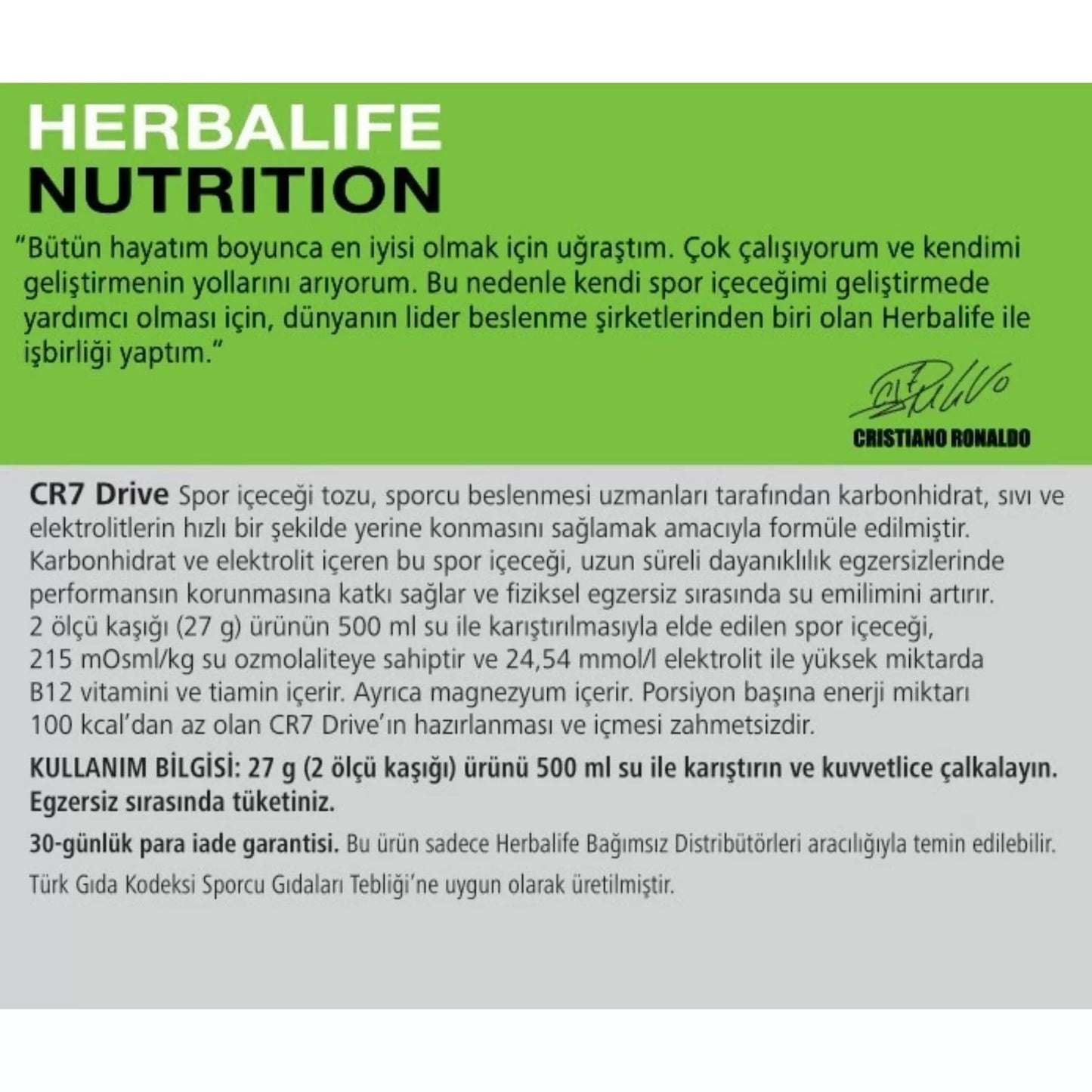 Herbalife Cr7 Drive Ne İse Yarar